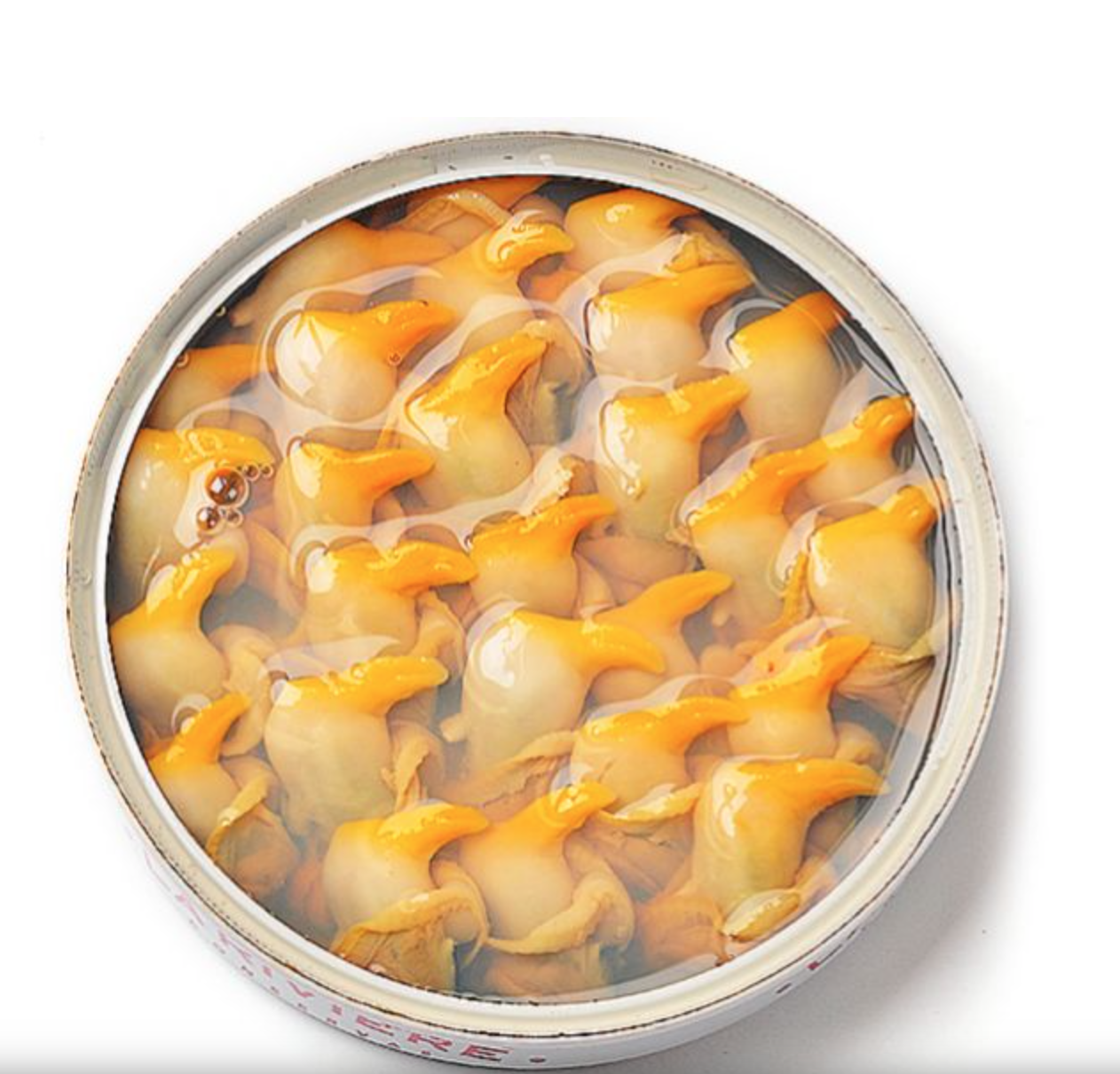 Ensalada de pepino con berberechos en conserva y 1 pera tamaño de puño.